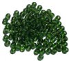 100 6mm Transparent Dark Olive Round Glass Beads